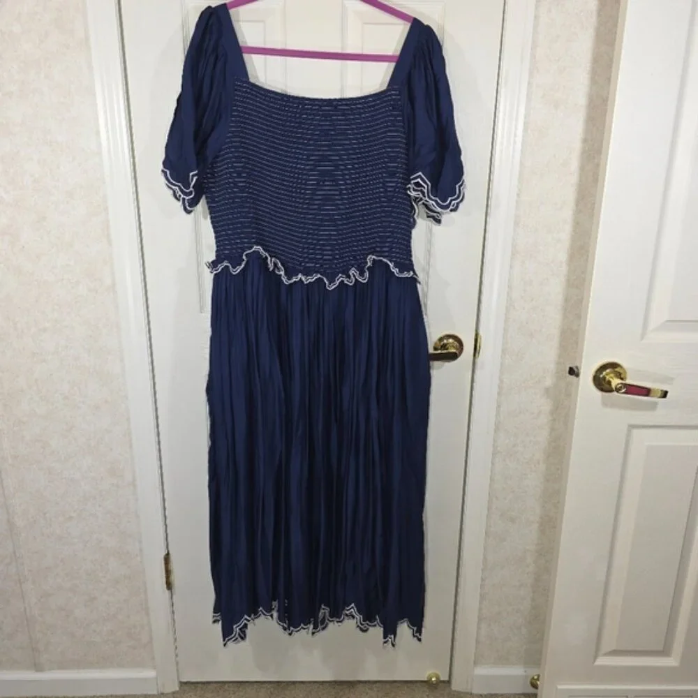 NEW AND NEVER WORN - JessaKae Helen Dress - Size 1XL - Navy Midi Dress - Picture 4 of 9
